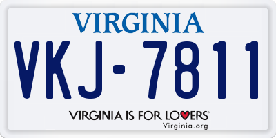 VA license plate VKJ7811