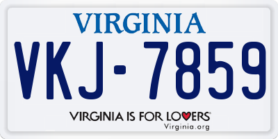 VA license plate VKJ7859