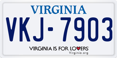 VA license plate VKJ7903