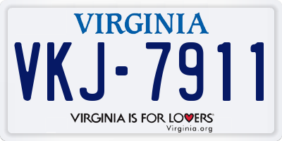 VA license plate VKJ7911