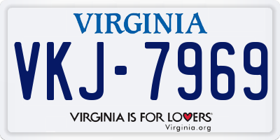 VA license plate VKJ7969