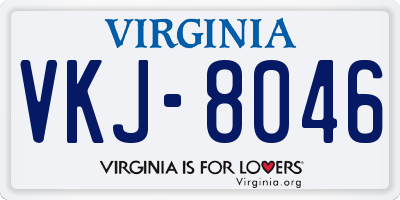 VA license plate VKJ8046