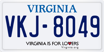 VA license plate VKJ8049