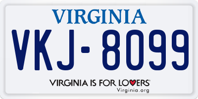 VA license plate VKJ8099
