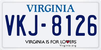 VA license plate VKJ8126