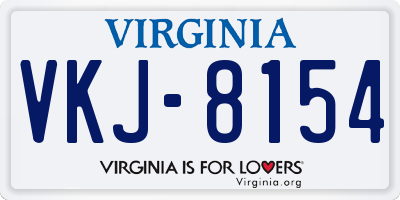 VA license plate VKJ8154
