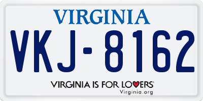 VA license plate VKJ8162