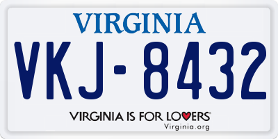VA license plate VKJ8432