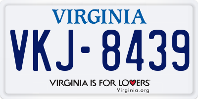 VA license plate VKJ8439