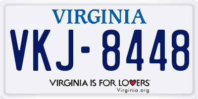 VA license plate VKJ8448