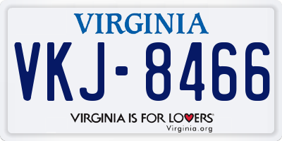 VA license plate VKJ8466