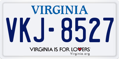 VA license plate VKJ8527