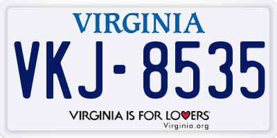 VA license plate VKJ8535