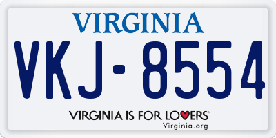VA license plate VKJ8554