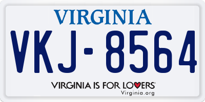 VA license plate VKJ8564