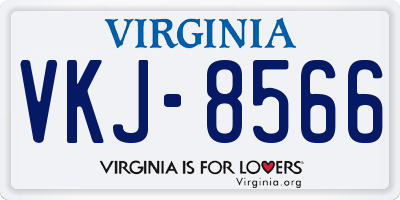 VA license plate VKJ8566