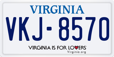 VA license plate VKJ8570