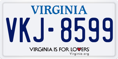 VA license plate VKJ8599