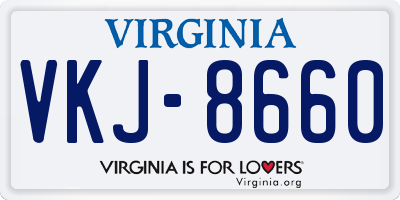 VA license plate VKJ8660