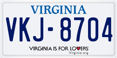 VA license plate VKJ8704