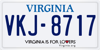 VA license plate VKJ8717