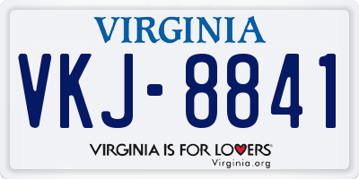 VA license plate VKJ8841