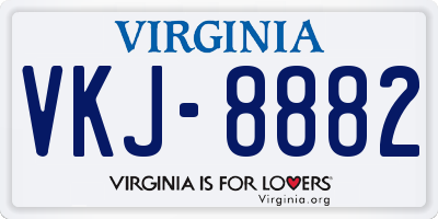 VA license plate VKJ8882