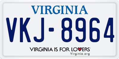 VA license plate VKJ8964