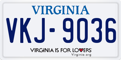 VA license plate VKJ9036