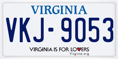 VA license plate VKJ9053