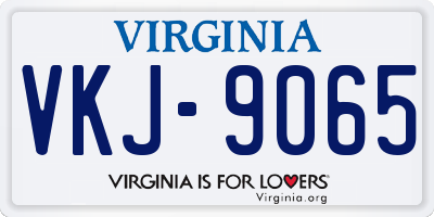 VA license plate VKJ9065