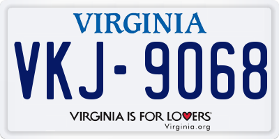 VA license plate VKJ9068