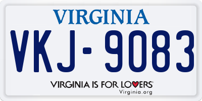 VA license plate VKJ9083