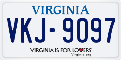 VA license plate VKJ9097