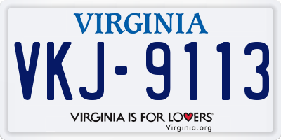 VA license plate VKJ9113