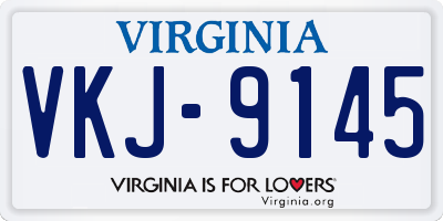 VA license plate VKJ9145