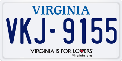 VA license plate VKJ9155