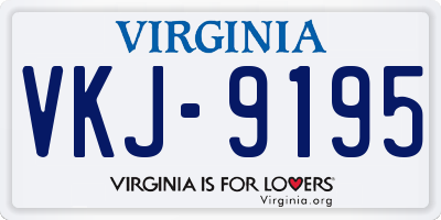 VA license plate VKJ9195