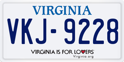 VA license plate VKJ9228
