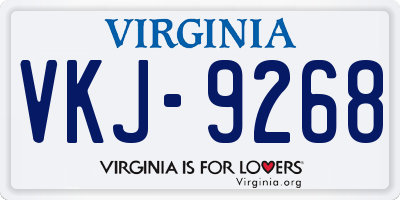 VA license plate VKJ9268