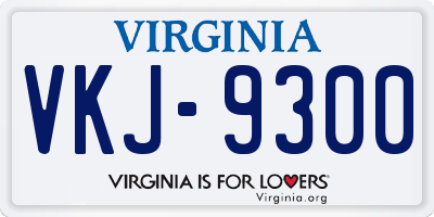 VA license plate VKJ9300