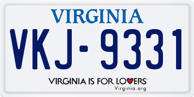 VA license plate VKJ9331