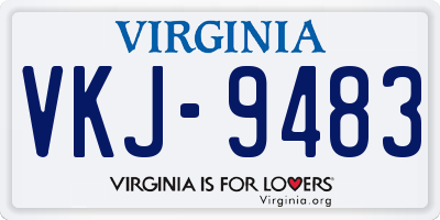 VA license plate VKJ9483