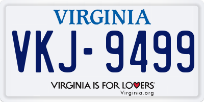 VA license plate VKJ9499