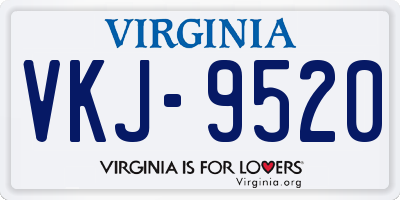 VA license plate VKJ9520