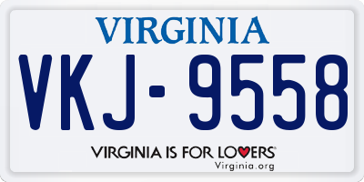 VA license plate VKJ9558