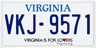 VA license plate VKJ9571