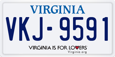 VA license plate VKJ9591