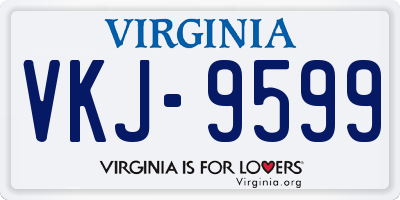 VA license plate VKJ9599
