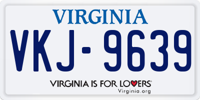 VA license plate VKJ9639